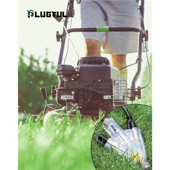 25Ft 12/3 Outdoor Extension Cord with 3-Outlets, Heavy Duty 12 Gauge 3 Prong - Picture 6 of 7